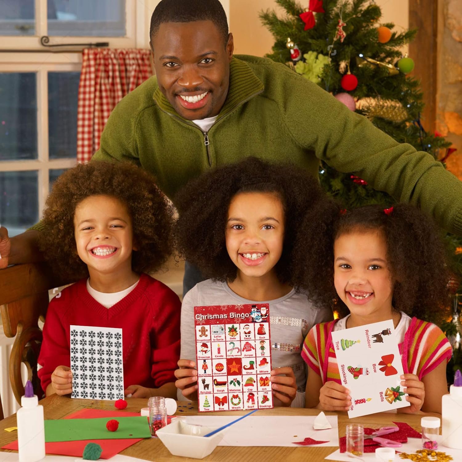 V-Opitos Christmas Bingo Game, 32 Players - Christmas Party Games for Kids and Adults, Xmas Bingo Card for Family/Class/Group Activities - Image 4