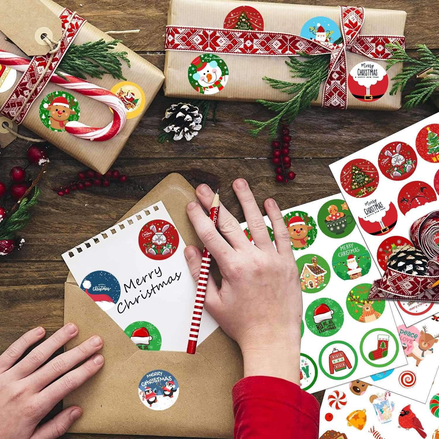 IMISHM 426pcs Christmas Stickers for Kids Christmas Ornament Stickers Christmas Stickers Bulk Holiday Stickers Christmas Stickers for envelopes Crafts Cards - Image 7