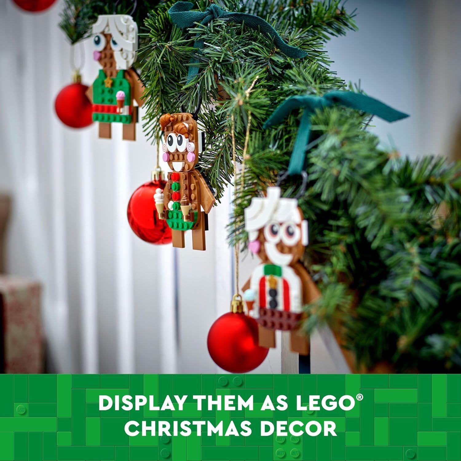 LEGO Gingerbread Ornaments - Christmas Tree Ornaments Building Set for Kids, Boys & Girls, Ages 6+ - 3 Gingerbread Decorations for Tree & Home - Gift Ideas for Kids - 40642 - Image 6