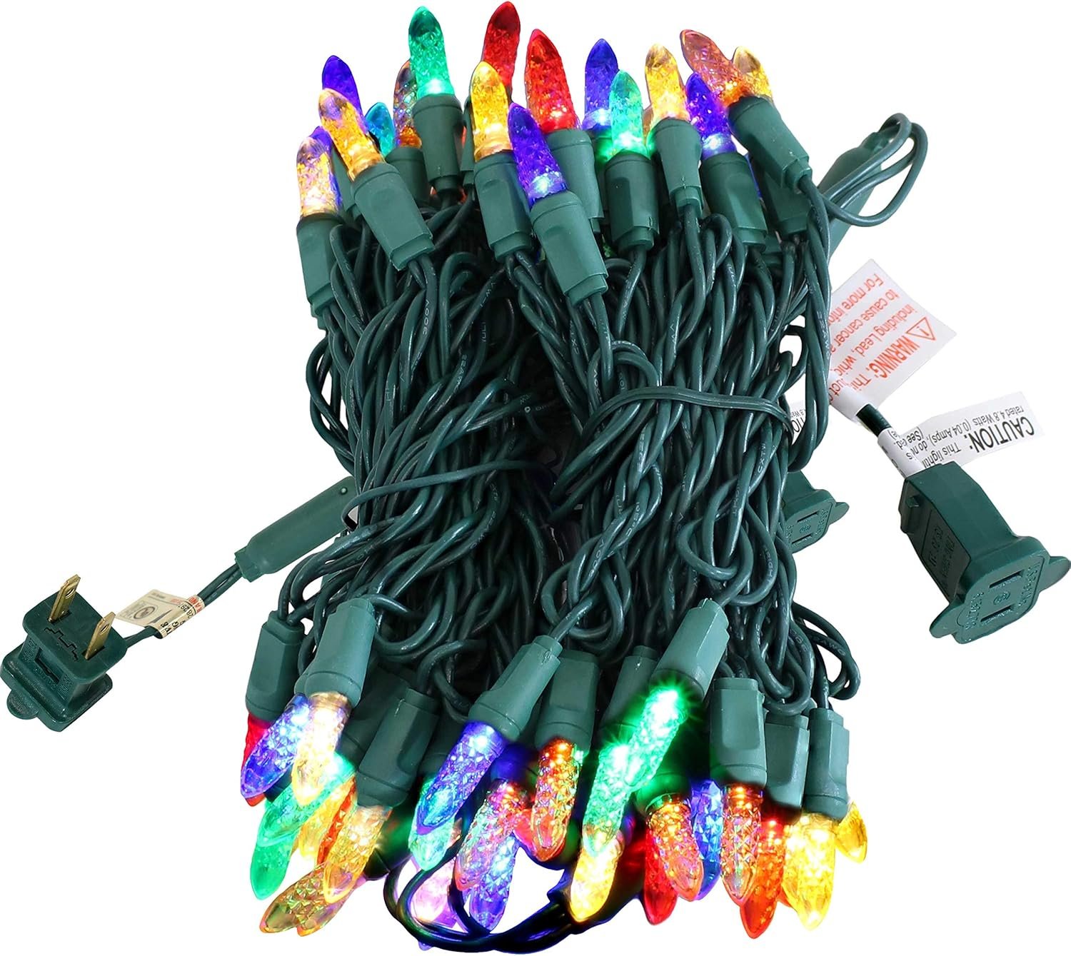 Sunnydaze 70-LED Christmas Outdoor String Lights - M6 Faceted Style Bulbs - 21-Foot Lighted Length - Multi - Image 7