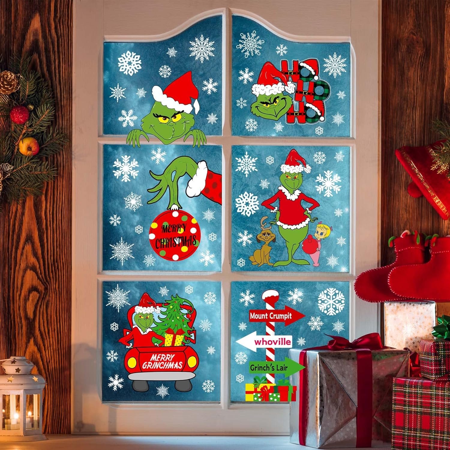 Christmas Window Clings Decorations Double Sided Christmas Window Stickers for Glass Window Christmas Decorations Indoor Home Decor Snowflake Window Decal for Home School Office Decorations - Image 3