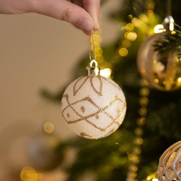 Valery Madelyn Christmas Ornaments Set, 30ct White and Gold Shatterproof Christmas Tree Decorations Ball Ornaments Bulk, 2.36 Inches Elegant Hanging Ornaments for Xmas Trees Holiday Decor - Image 6
