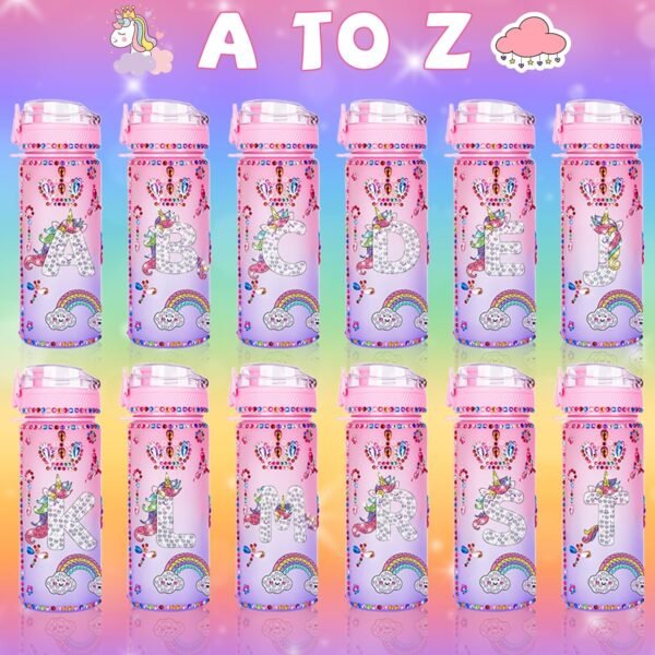 CUISH Decorate Your Own Water Bottle for Girls Age 4-6-8-10, Girls Toys Age 6-8-13, Personalized Gifts Stocking Stuffers for Kids Girls, Unicorn DIY Art Crafts Birthday Gifts Christmas Toys for Girls - Image 10