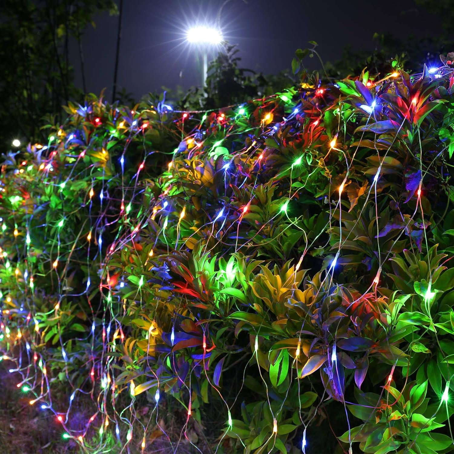 Joomer 12ft x 5ft 360 LED Christmas Net Lights, 8 Modes Bush Mesh Lights Connectable, Timer, Waterproof for Christmas Trees, Bushes, Garden, Outdoor Decorations (Clear Wire, Multicolor) - Image 6