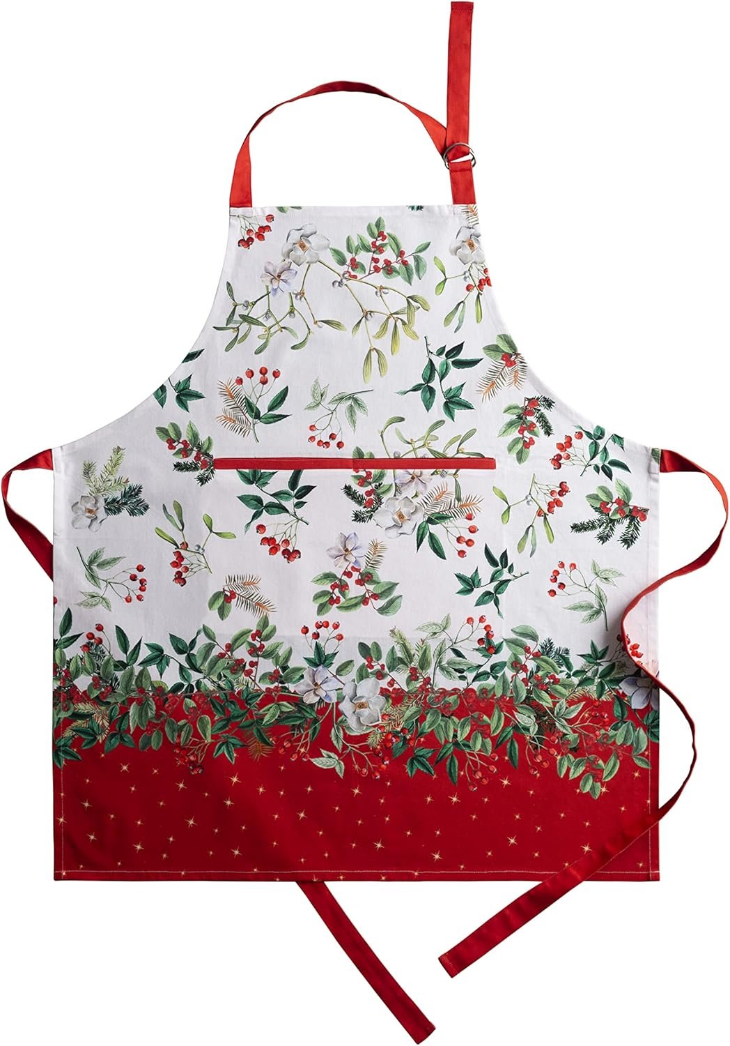 Cotton Apron with Center Pocket, Kitchen Unisex Cloth Apron (1 Piece) with Long Ties for Painting Cooking Baking Restaurant - Image 2