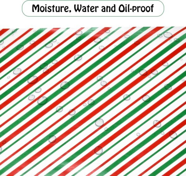 Gift Boutique 120 Sheets Christmas Wax Paper Parchment Paper Cookie Food Liners Colored Candy Wax Baking Grease Proof Holiday Wrapping Papers for Gifts - Image 6