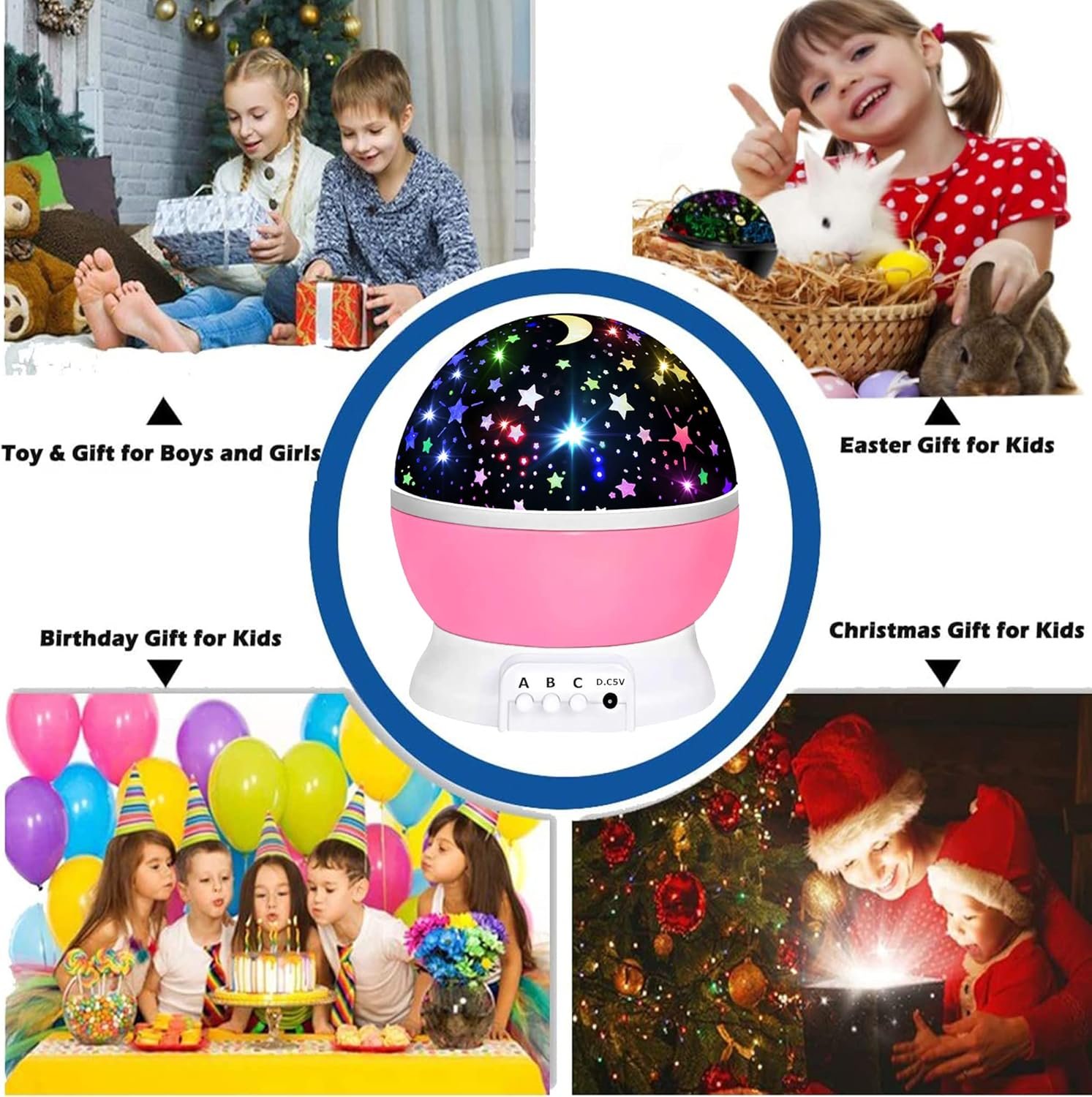 Toys for 1-10 Year Old Girls,Star Projector for Kids 2-9 Year Old Girl Gifts Toys for 3-8 Year Old Girls Christmas Gifts for 4-7 Year Old Boys Sensory Toy Birthday Gifts Stocking Stuffers for Kids - Image 4