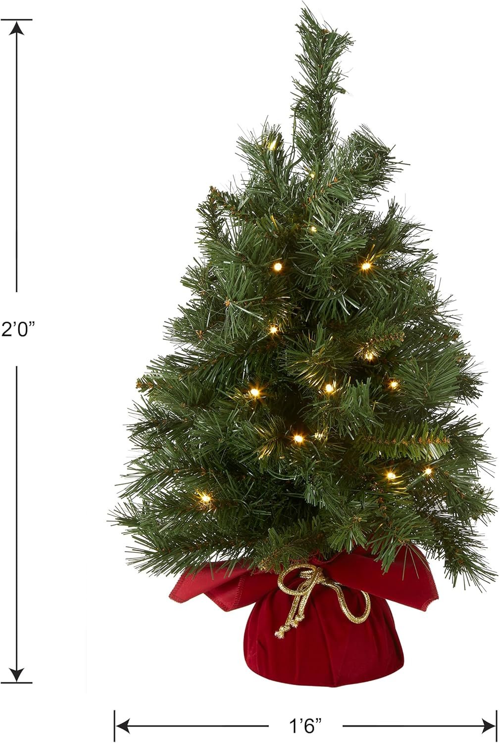 National Tree MJ3-24BGLO-B1 Tree, 24", Green - Image 6