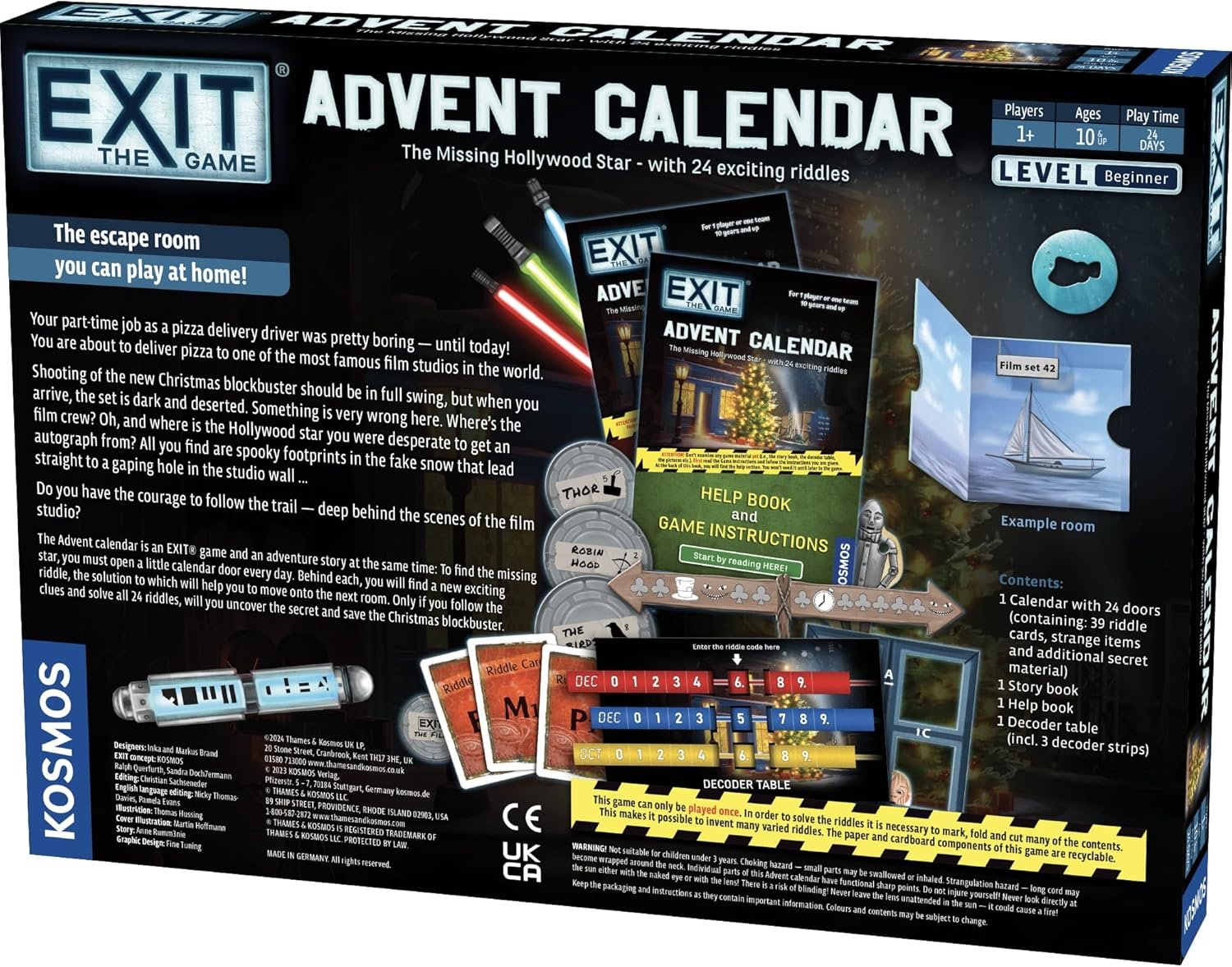 EXIT: The Game - Advent Calendar - The Missing Hollywood Star | Christmas | Calendar | Advent | Mystery Game | Family Activity | Ages 10+ - Image 3