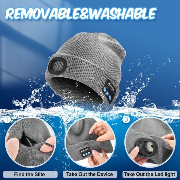 KEZKALS Gifts for Men, Bluetooth Beanie Hat, Stocking Stuffers for Adults, Men, Mens Gifts for Christmas, Gifts for Men Who Want Nothing, Cool Gadgets for Men, Bluetooth Hat for Men, Husband, Women - Image 7
