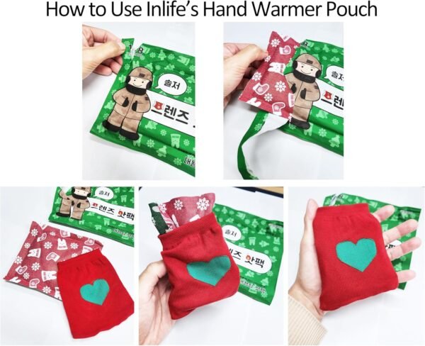 INLIFE, 30 Packs, Made in Korea Hand & Body Warmers Super Warm and Long Lasting Up to 14 Hours of Heat Odorless All Natural Air Activated 3.5oz - Image 5