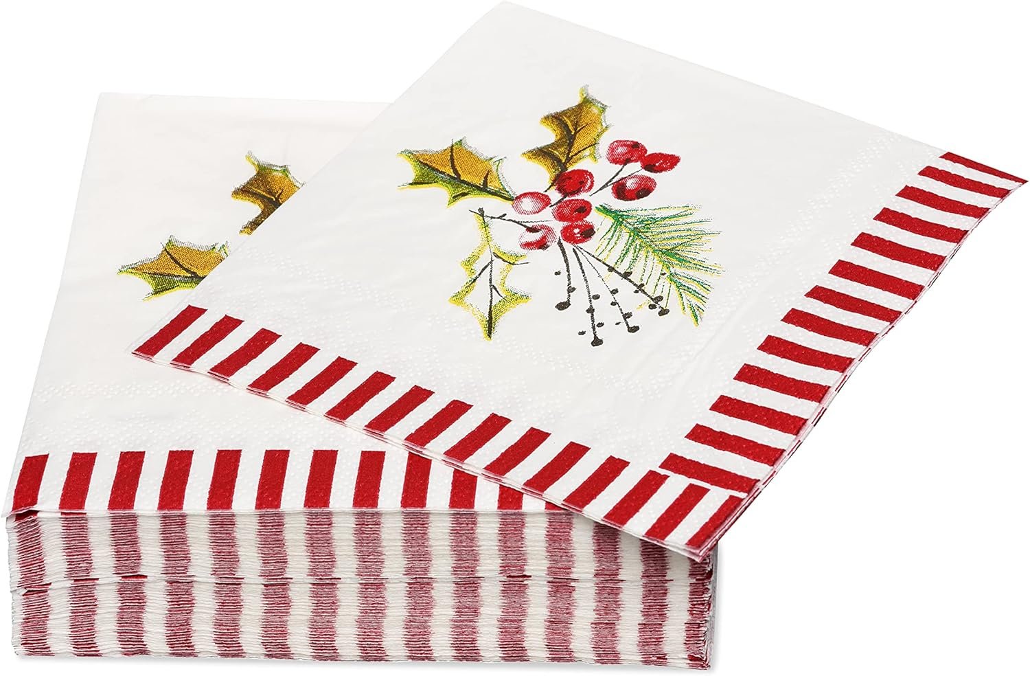 American Greetings 50-Count 5 in. x 5 in. Beverage Napkins by Kathy Davis, Christmas Party Supplies - Image 4