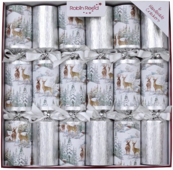 Olde English Crackers Frosted Forest Christmas Party Favors - Set of 6 luxury decorative favors featuring quality gift contents for all holiday occasions - Image 2