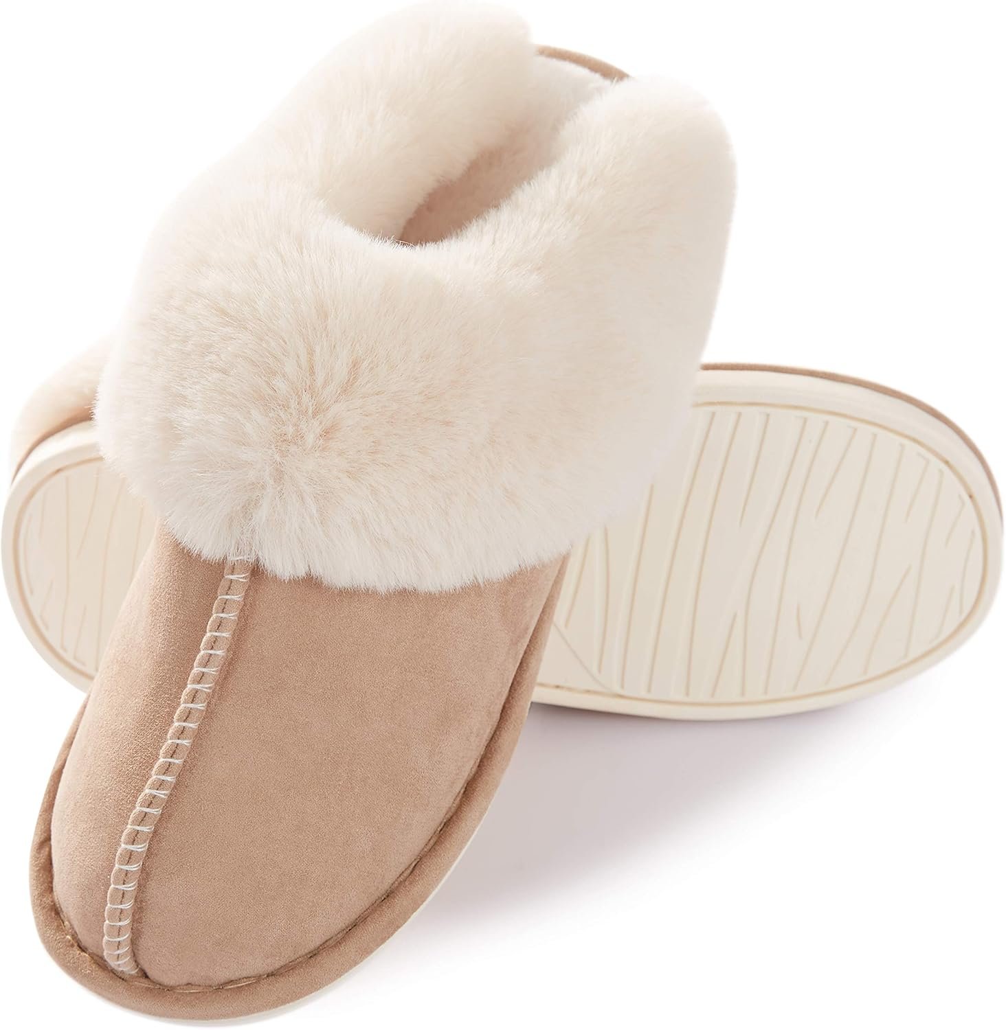 Donpapa Womens Slipper with Memory Foam Fluffy Soft Warm Slip On House Slippers,Anti-Skid Cozy Plush for Indoor Outdoor - Image 4