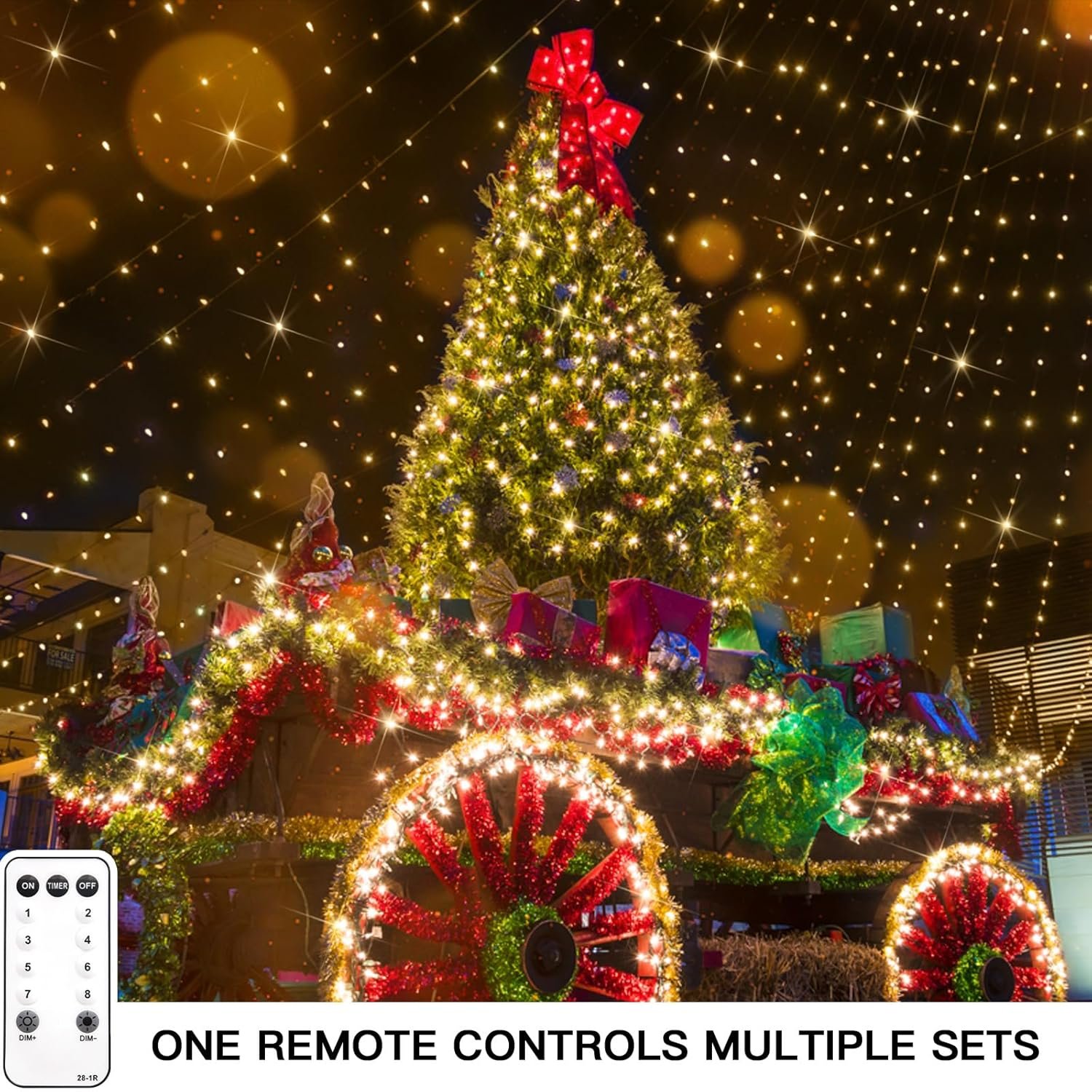 suddus Christmas Tree Lights Indoor, 66ft 200led Connectable Christmas String Lights Outdoor with 8 Modes, Twinkle Lights for Christmas Tree, Backyard, Patio, Porch, House Decoration, Warm White - Image 8
