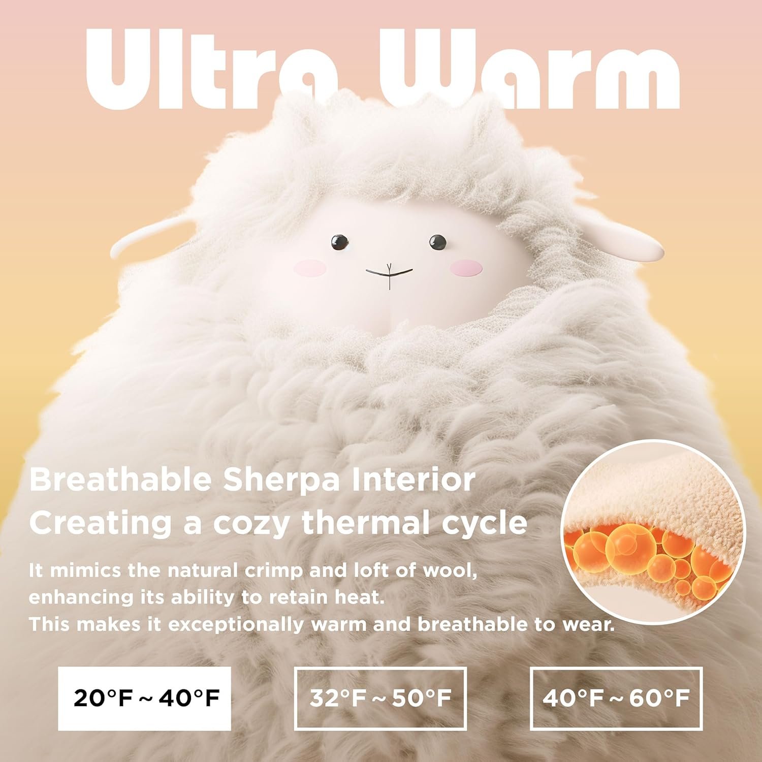 Bedsure Wearable Blanket Hoodie, Blanket Hoodies for Women Sherpa Hoodie as Gifts for Her Mom Girlfriend Kids, Hooded Blanket, Standard, Cat, Light Beige - Image 4