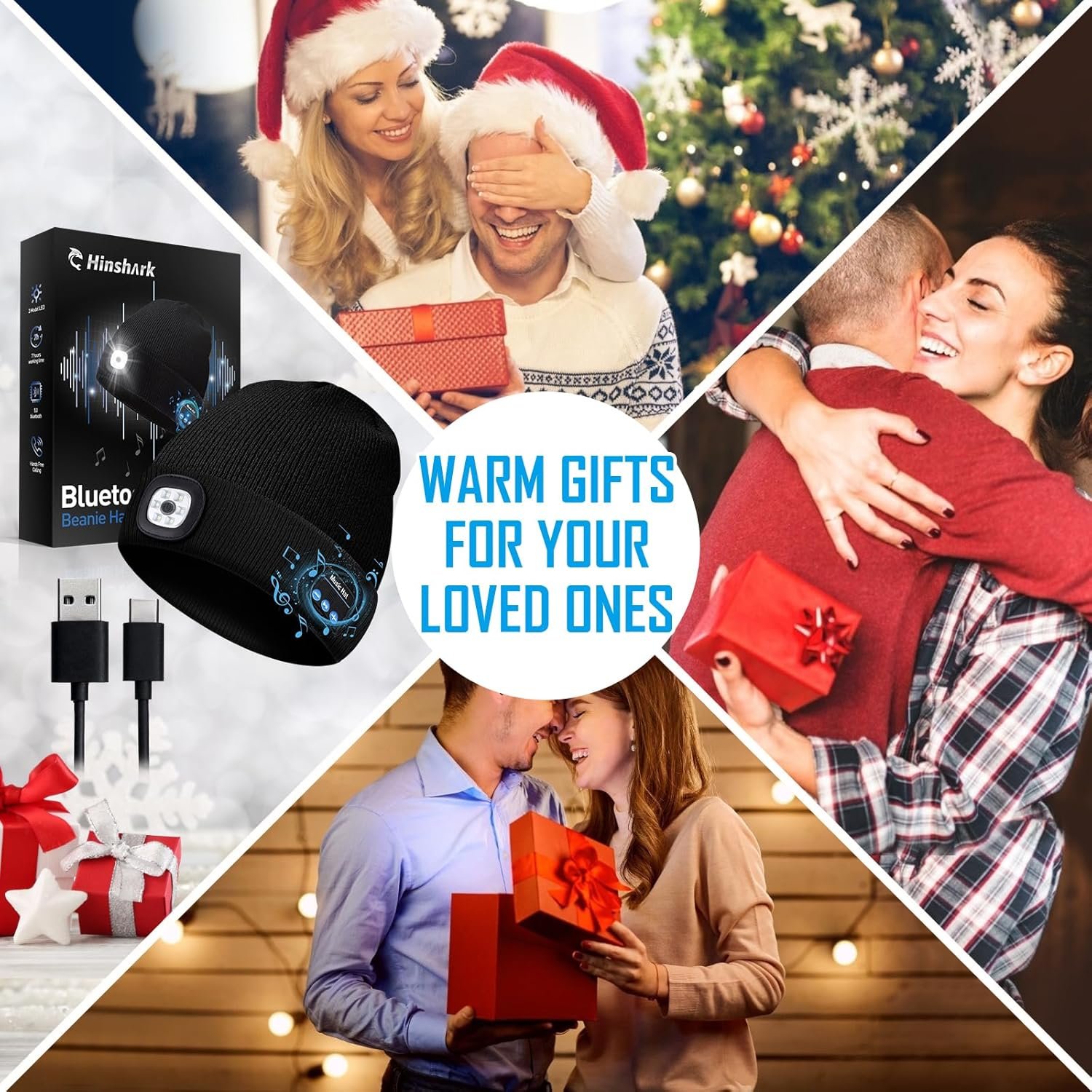 Gifts for Men, Stocking Stuffers for Adults Men LED Bluetooth Beanie Hat, Dad Mens Gifts for Christmas, Unique Gifts for Dad Him Husband Grandpa, Gifts for Men Who Have Everything Cool Gadgets for Men - Image 5