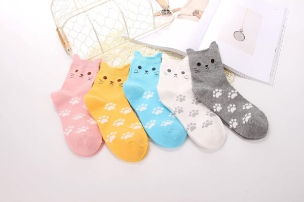 Jeasona Women's Cat Socks Cat Gifts Cute Animal Socks Dog Owl Gifts for Women - Image 3