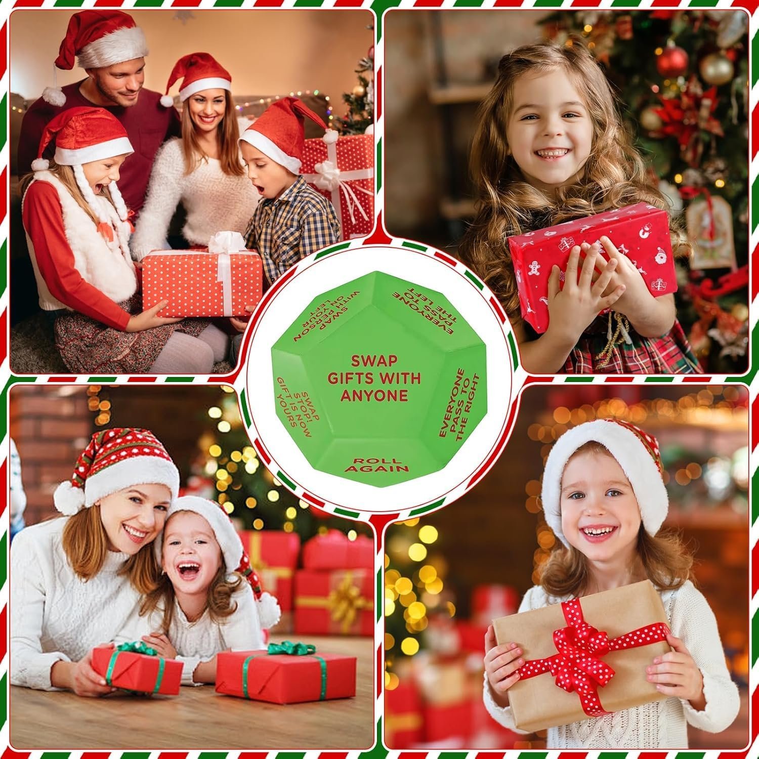Santa Swap Gift Exchange Dice, 2025 New Santa Swap Gift Exchange Dice, Exchange Dice Game, Christmas Party Gift Exchange Dice Game, 12 Different Sides, Christmas Group Party Game (3 * 3 * 3in) - Image 7