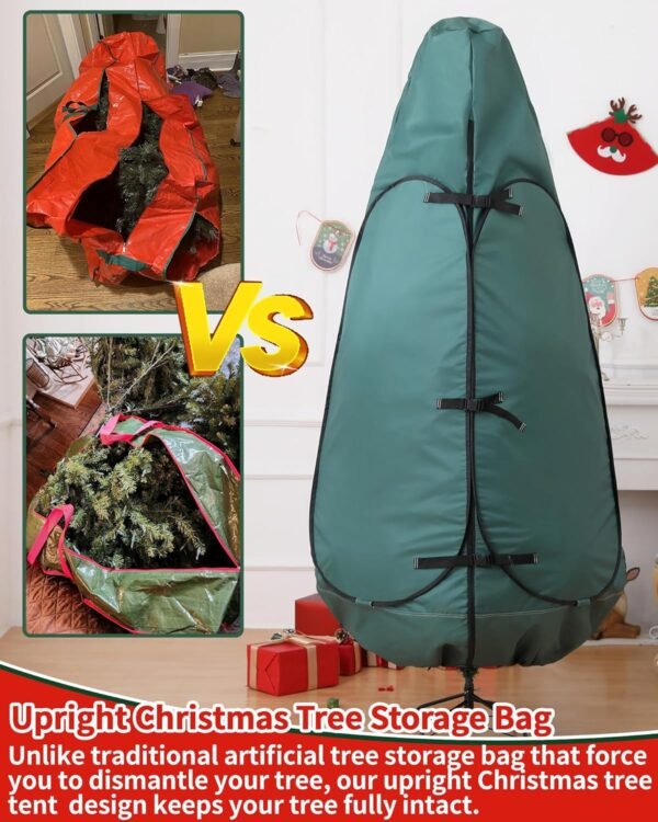Upright Christmas Tree Storage Bag 7.5 Ft, Christmas Tree Storage Bag 7 Foot Tree,Christmas Tree Bag 6ft,Xmas Tree Storage Bag,Christmas Tree Container Storage,Christmas Tree Storage Box,Xmas Tree Bag - Image 5