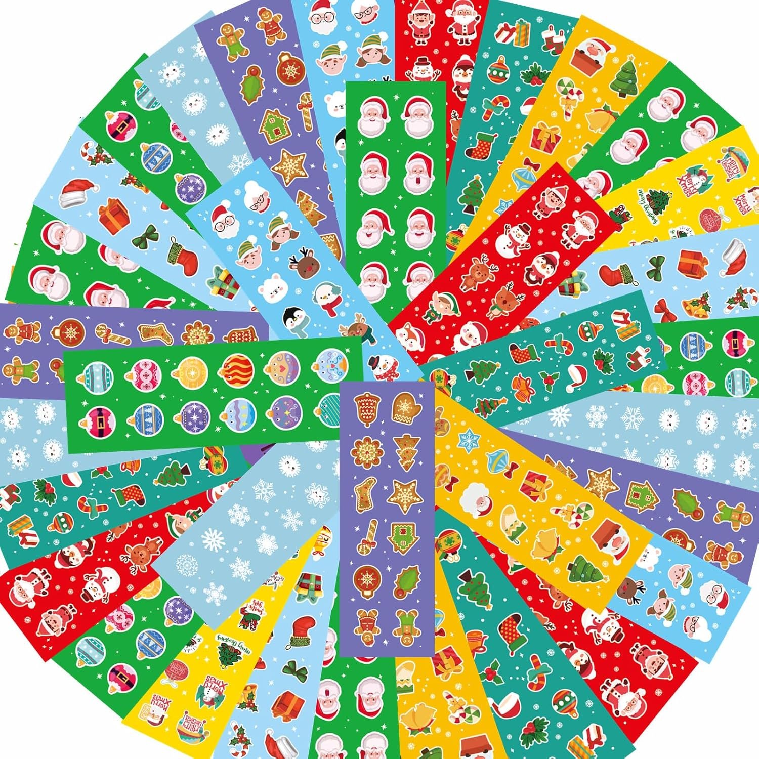 100 Sheets Christmas Stickers, 1200+PCS Christmas Stickers for Crafts, Holiday Stickers for Christmas Gifts Decoration Party Favors Stocking Stuffers Wrapping Paper - Image 2