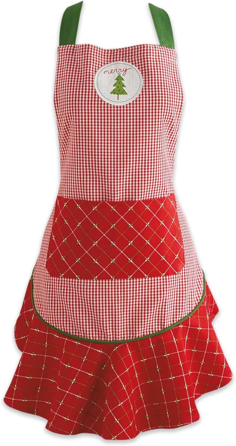 DII Women's Christmas Kitchen Apron Adjustable Adult Size for Cooking, Baking, Crafting & Entertaining - Image 2