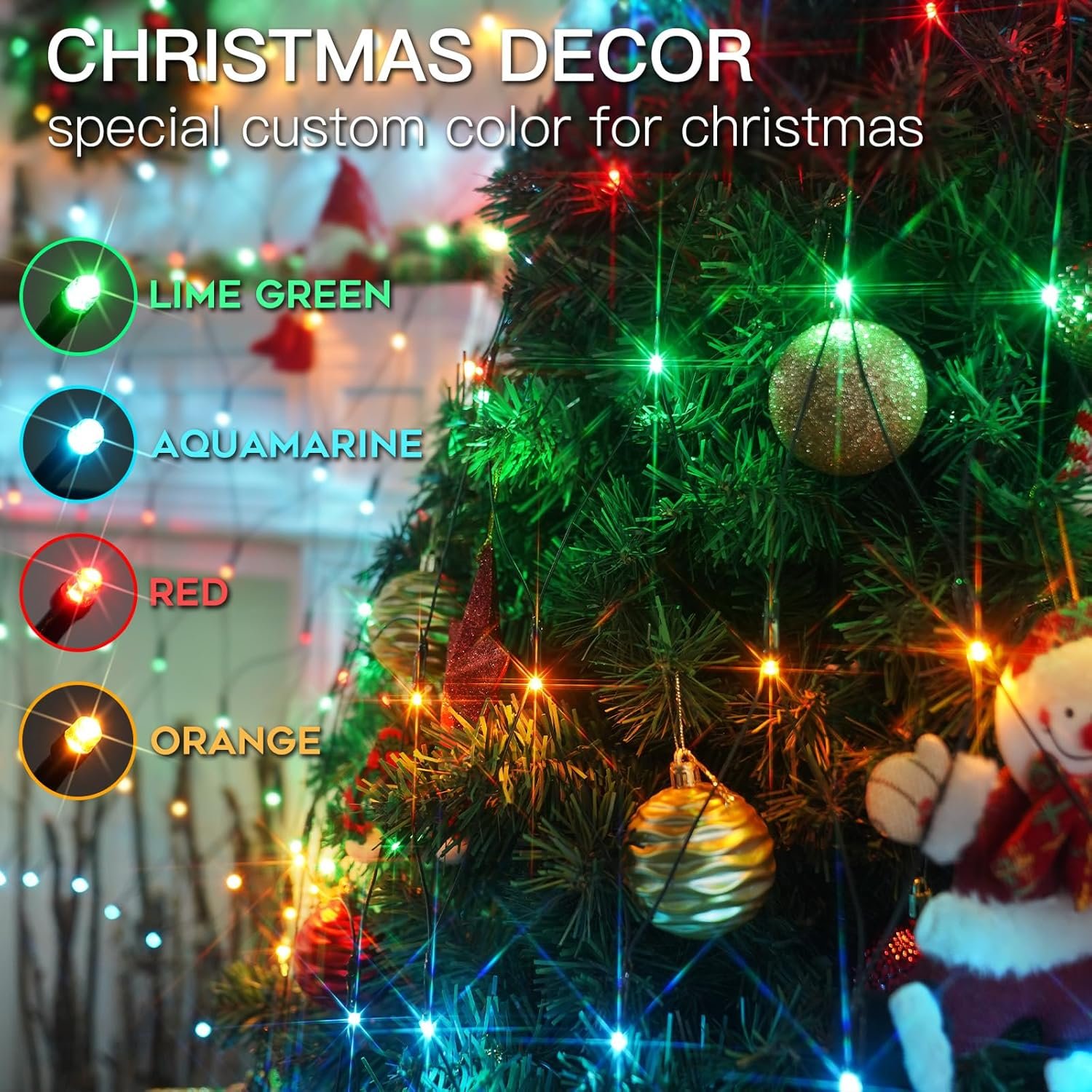 suddus 360 LED Christmas Net Lights, Net Lights Outdoor Mesh Lights,12ft x 5ft String Lights with Remote Waterproof Connectable Green Wire for Bushes, Hedge, Trees, Fence, Multicolor - Image 6