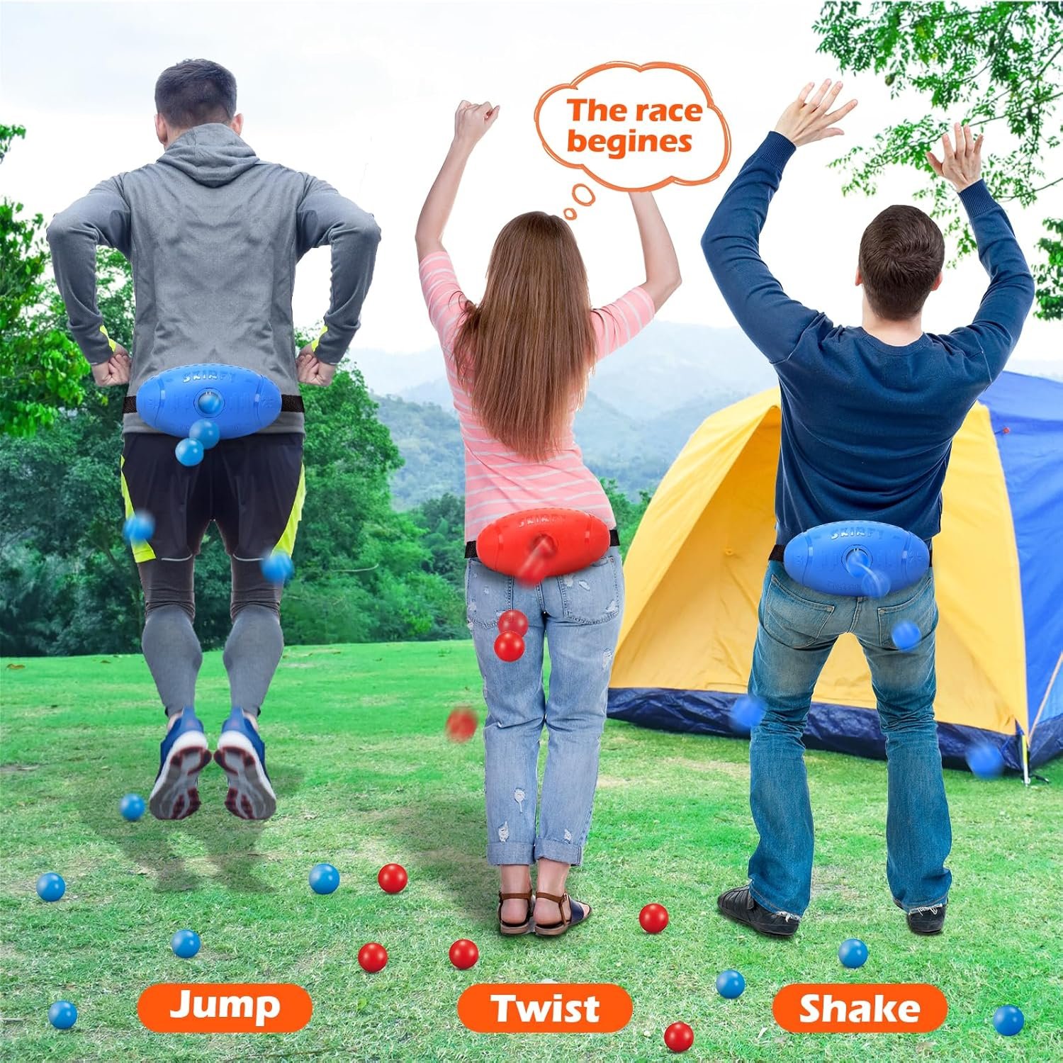 Party Shaking Swing Balls Game Set for Kids Adults,Backyard Family Game Toy with 40 Balls, Birthday Games Outdoors Indoors Bachelorette Thanksgiving Games for Boys and Girls Age 5 6 7 8 9+ - Image 7