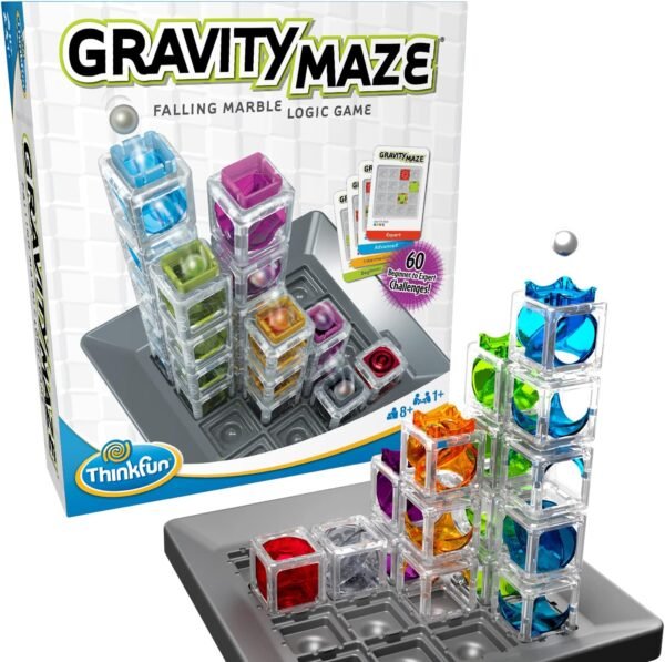 ThinkFun Gravity Maze Marble Run Brain Game and STEM Toy - Award-Winning Educational Toy for Kids 8+ | Spatial Reasoning Skill Development | Engineering and Building Game | 60 Logic Puzzles - Image 2