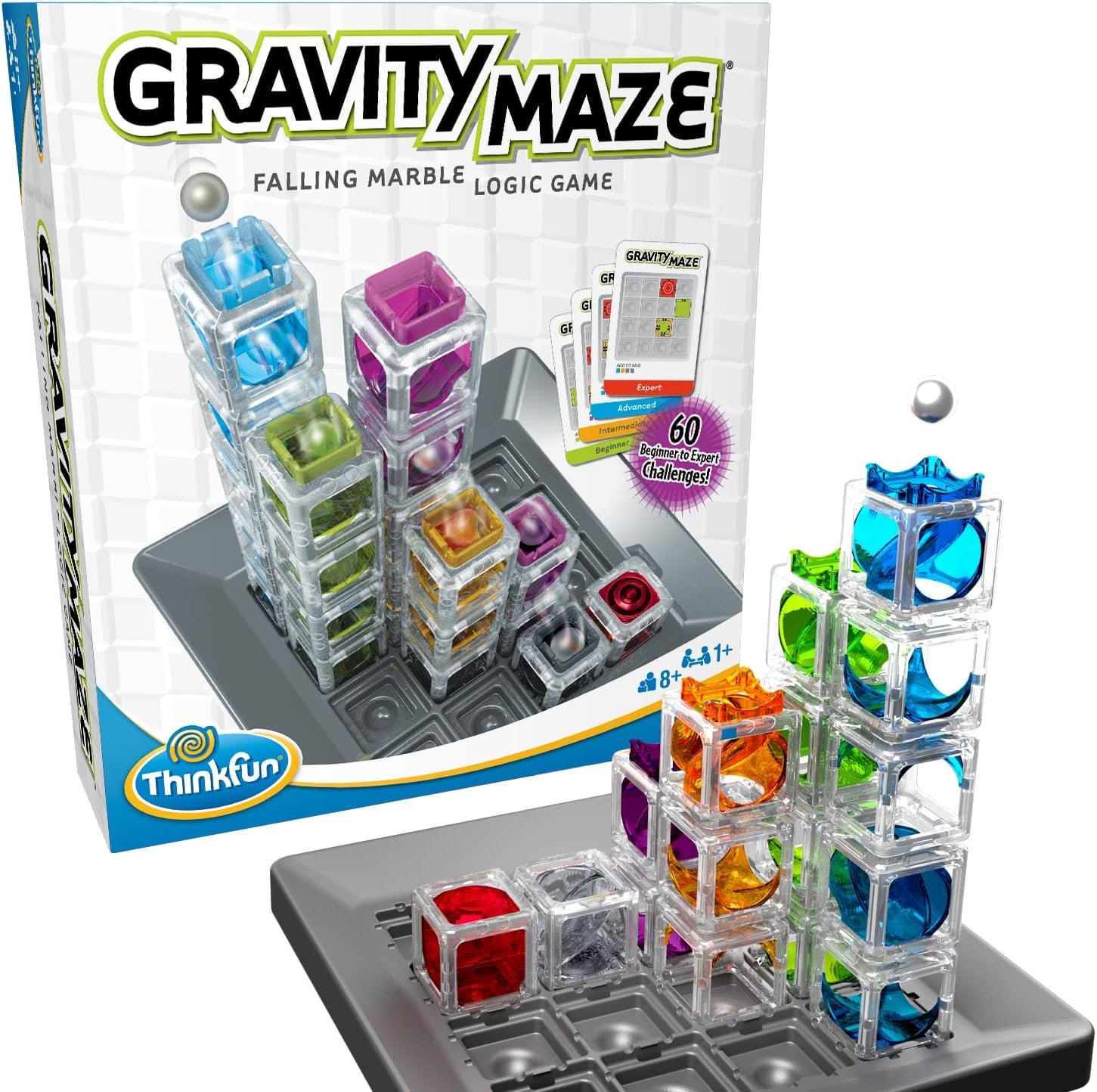 ThinkFun Gravity Maze Marble Run Brain Game and STEM Toy - Award-Winning Educational Toy for Kids 8+ | Spatial Reasoning Skill Development | Engineering and Building Game | 60 Logic Puzzles - Image 2