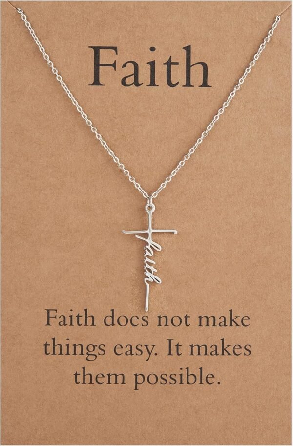 Lcherry Faith Cross Necklace for Women Religious Gifts for Women Christian Jewelry Gifts for Women - Image 2