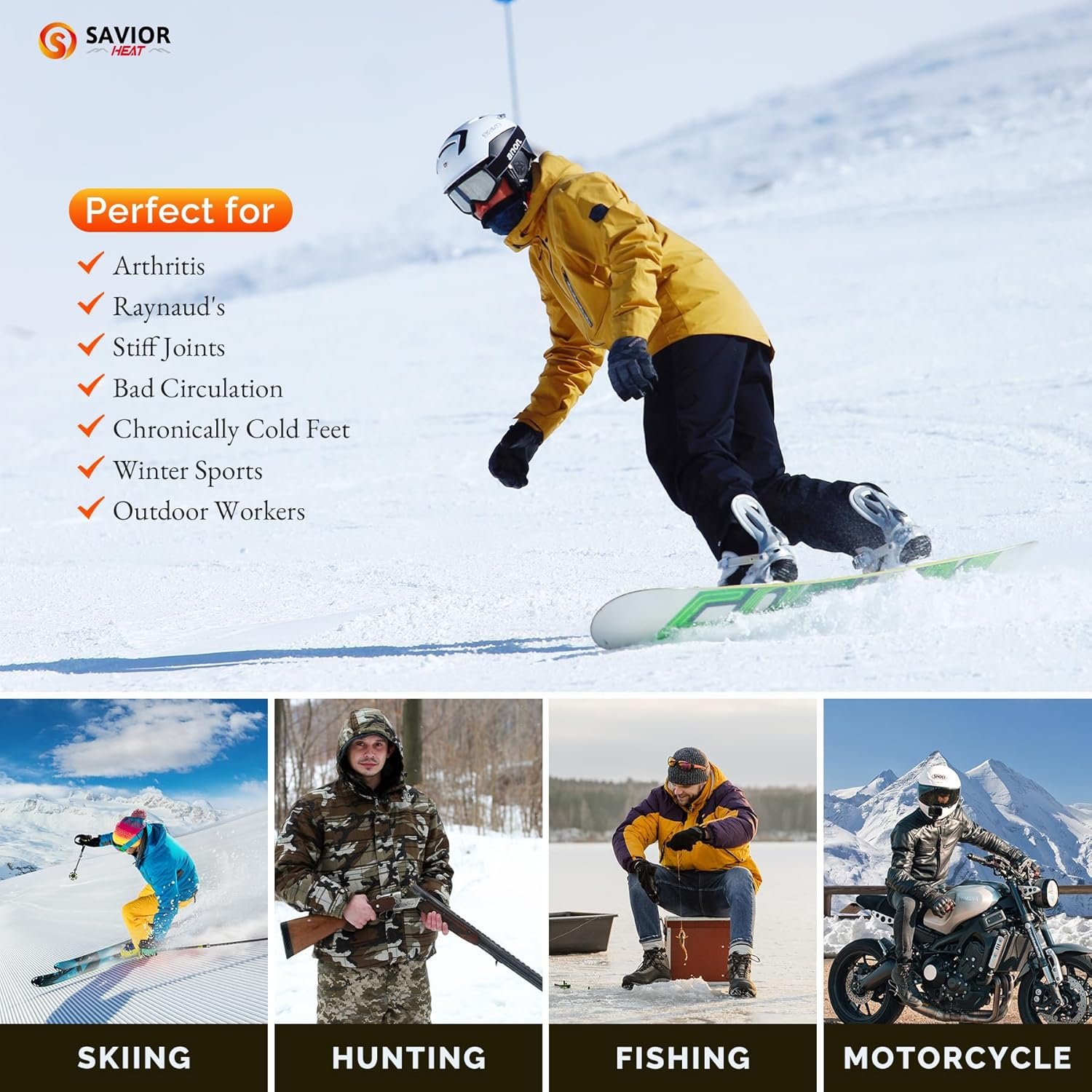 SAVIOR HEAT Heated Socks for Men Women with APP Control Battery Rechargeable Electric Heating Skiing Socks Washable Foot Warmer for Winter Hunting Skiing Fishing Hiking - Image 7