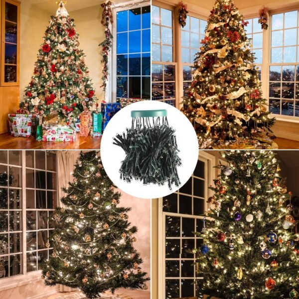 Christmas Tree Lights with Ring, 400 LED 6.6ft x 16 Lines Christmas Tree String Lights with 8 Modes & Timing Function, Waterproof Fairy Lights for Xmas Tree Decoration (Warm White) - Image 7