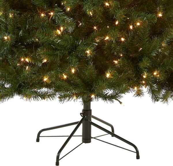 National Tree Company Pre-Lit Artificial Christmas Tree, Green, North Valley Spruce, White Lights, Includes Stand, 7 Feet - Image 4