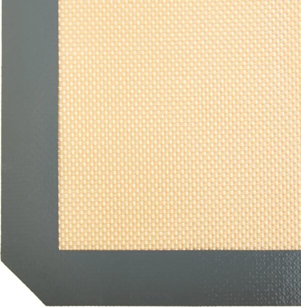 Amazon Basics Rectangular Silicone, Non-Stick Reusable, Food Safe Baking Mat, Pack of 2, 16.5" x 11.6", New Beige/Gray - Image 5