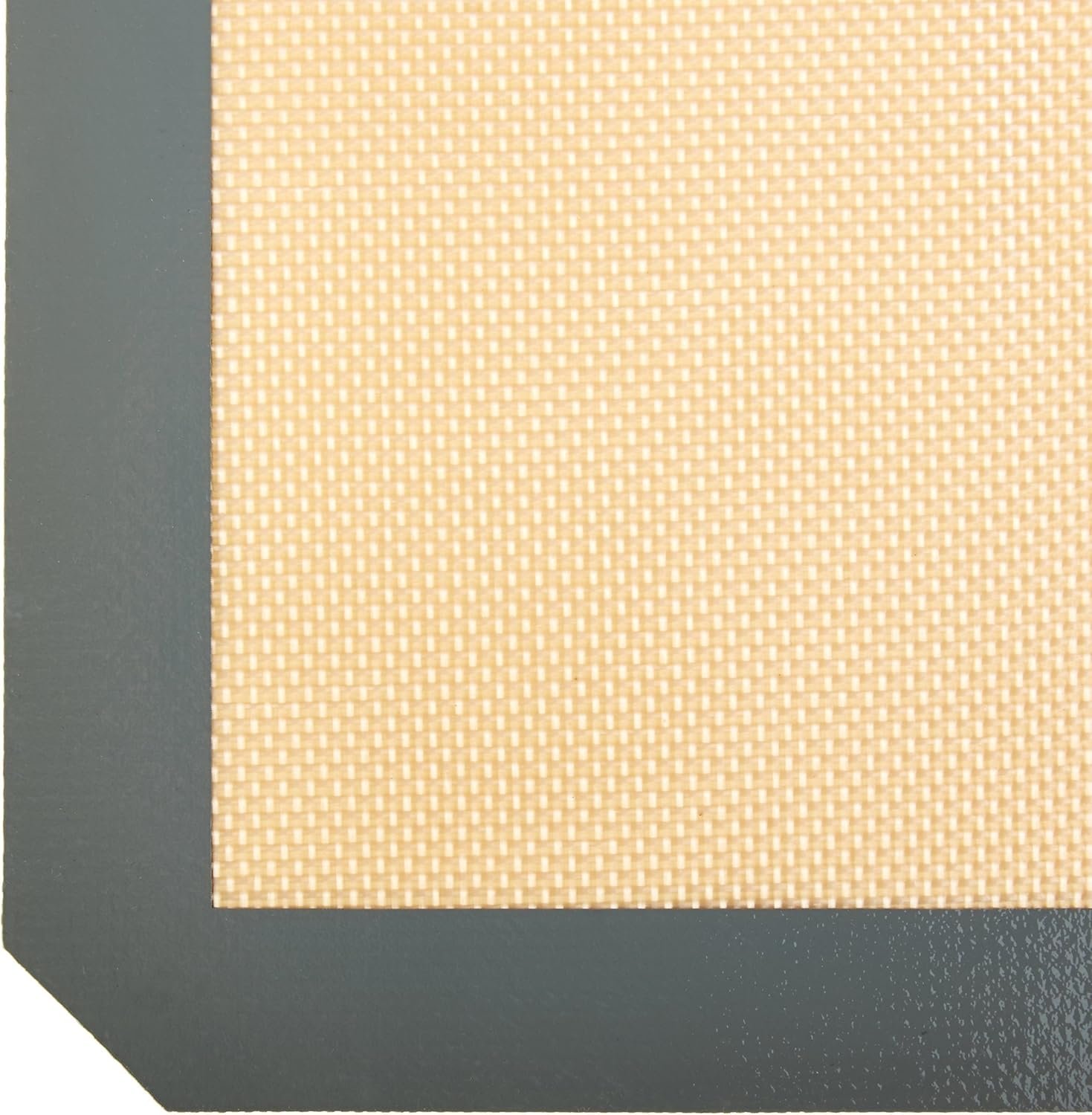 Amazon Basics Rectangular Silicone, Non-Stick Reusable, Food Safe Baking Mat, Pack of 2, 16.5" x 11.6", New Beige/Gray - Image 5