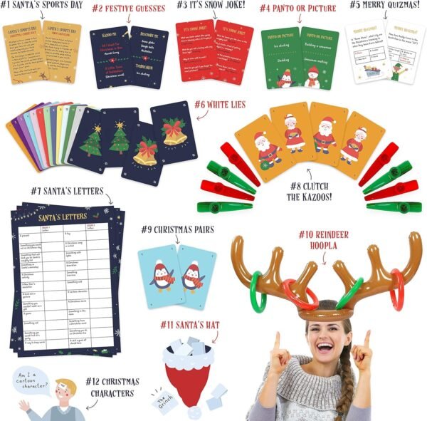 12 Games of Christmas - 12 Hilarious Holiday Games [Family Party Games Pack for Kids, Teens & Adults] - by Beat That! Game - Image 6