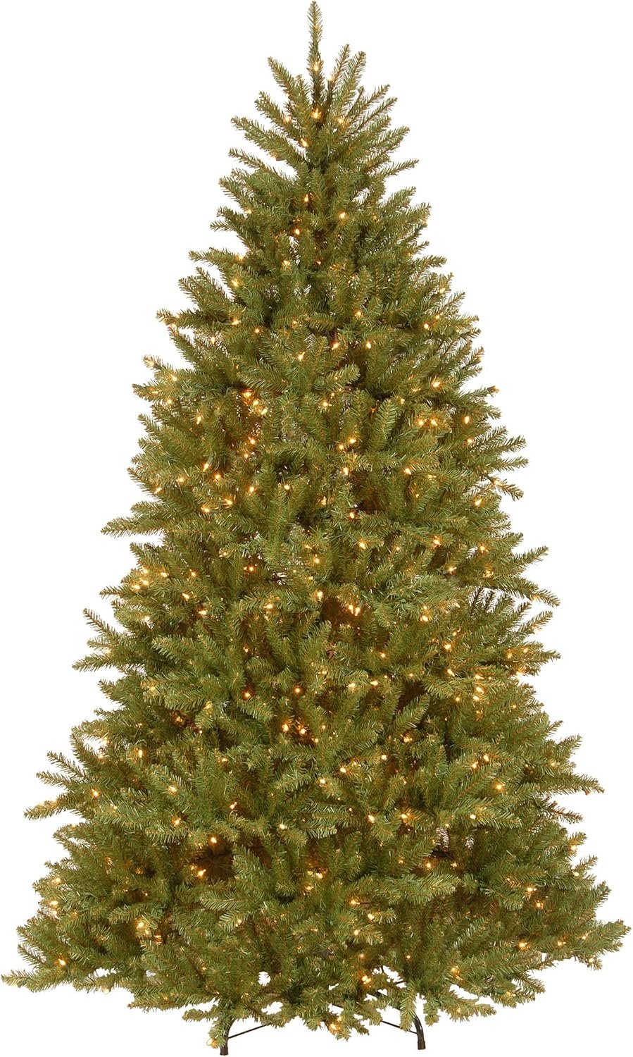National Tree Company Pre-Lit Artificial Full Christmas Tree, Green, Dunhill Fir, White Lights, Includes Stand, 7.5 Feet - Image 2