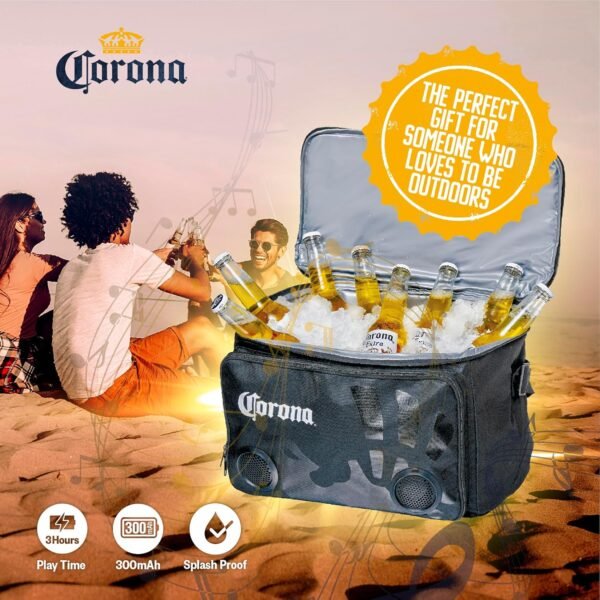 Corona Insulated Cooler with Speakers Modern Floating Cooler with Speakers Super Portable Travel Cooler Durable Speaker Cooler with Bluetooth for Parties, Festivals, Boats, and Beaches, Holds 36 cans - Image 6