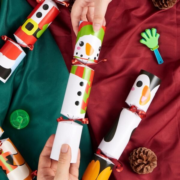 JOYIN 10 Pack Christmas Party Table Favor with Cute Christmas Characters, with Party Hat, Joke & Little Gift Inside, for Xmas Gift, Christmas Seasonal Holiday Dinner Traditions - Image 8
