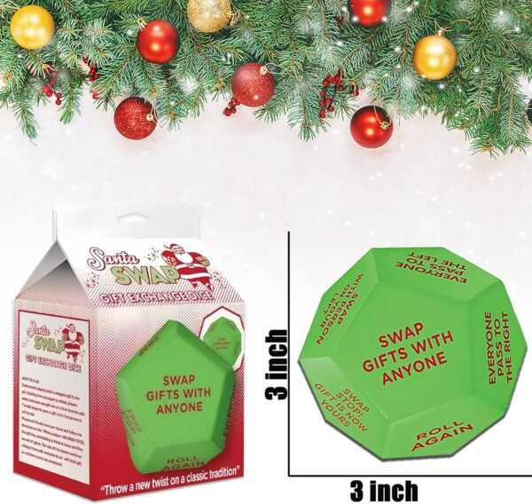 Santa Swap Gift Exchange Dice,2025 New Exchange Dice Game, Christmas Party Gift Exchange Dice Game, 12 Different Sides Gift Exchange Game, Christmas Group Party Game (a-1pc) - Image 6