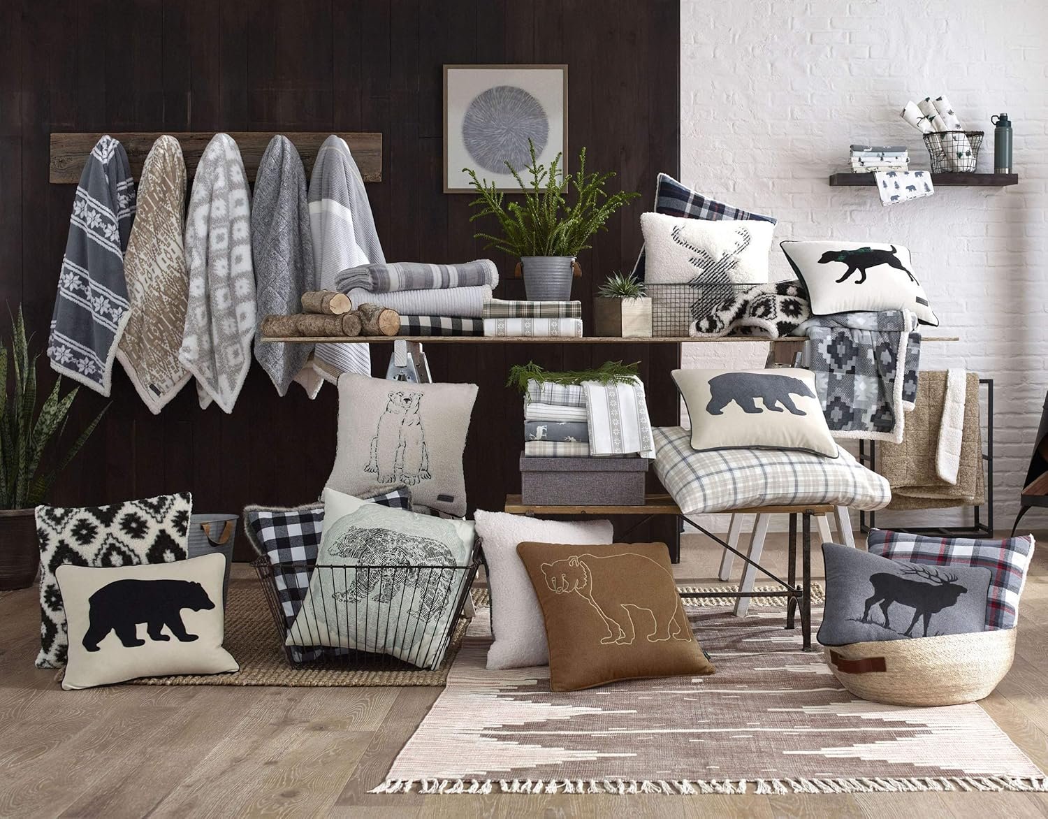 Eddie Bauer - Throw Blanket, Super Soft Reversible Cotton Flannel Sherpa Bedding, Ideal Christmas & White Elephant Gifts, Cozy Plaid Throw Blankets for Couch (Pine Tartan, Throw) - Image 5