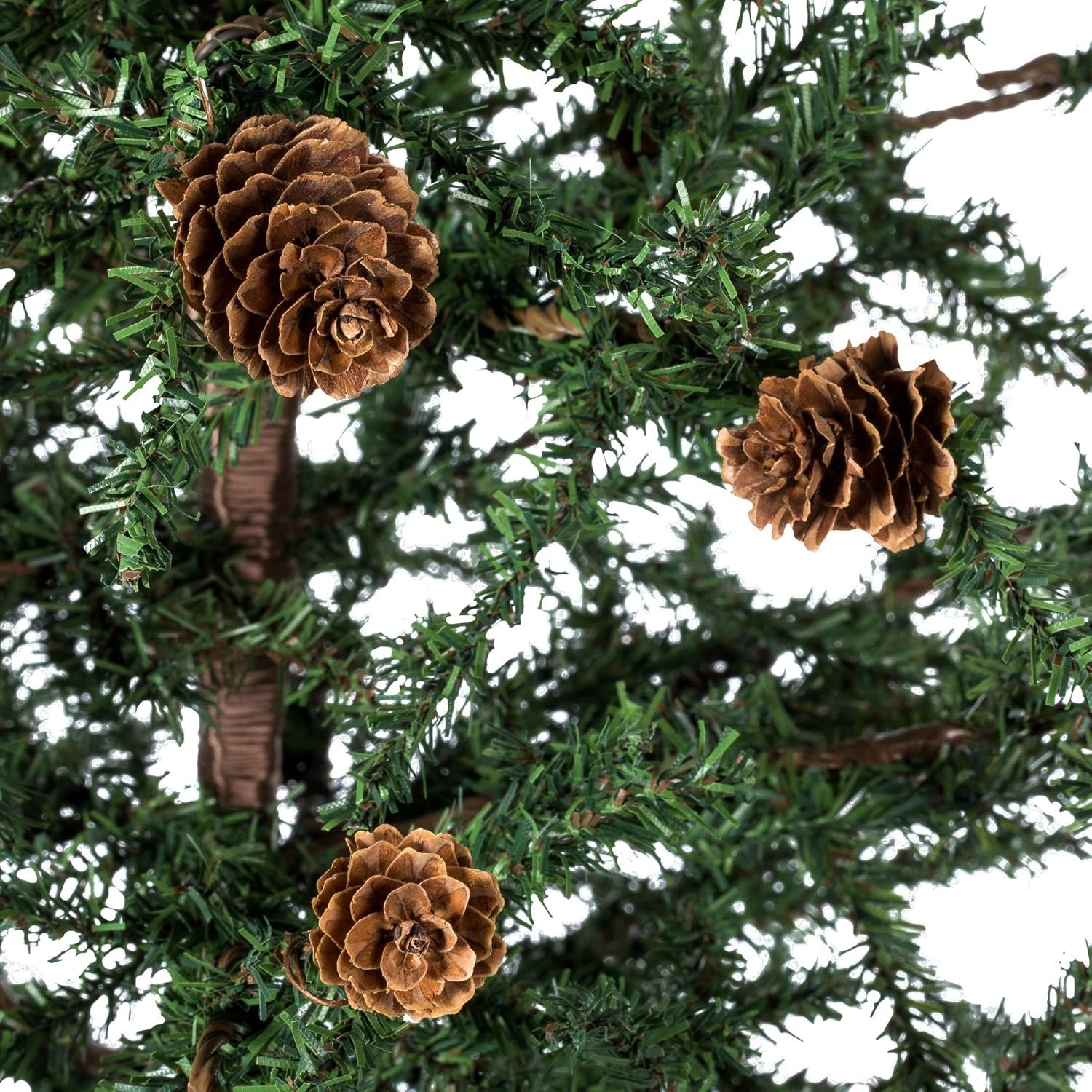 Vickerman 30" Caramel Pine Artificial Christmas Tree Unlit- Featuring 684 PVC Tips - Pine Cone Accented - Seasonal Indoor Home Decor with Decorative Burlap Base - Image 7