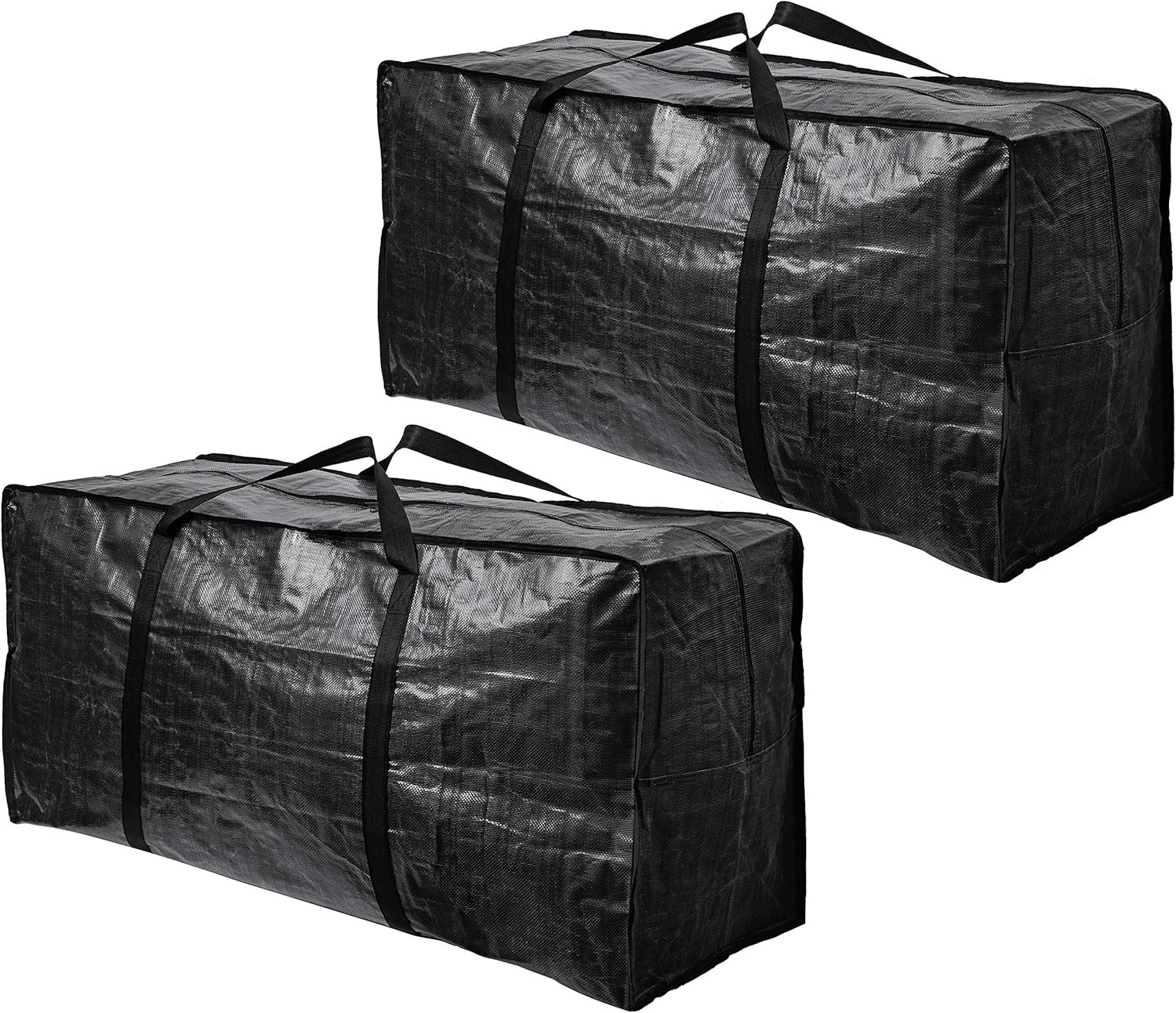 BAG-THAT! 2 Pack XXL Jumbo Extra Large Heavy Duty Stronger Handles Storage Bags Moving Totes Zippered Reusable Wrap Around Storage Totes - Image 2