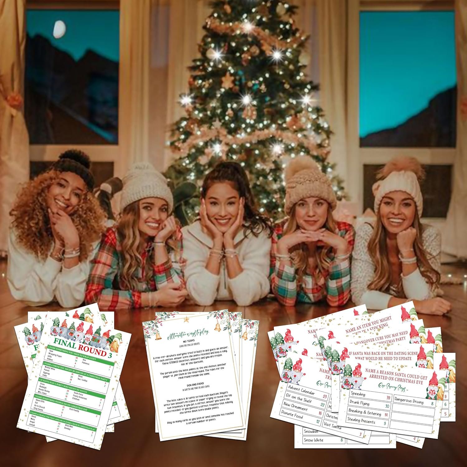 UHADRE Christmas Friendly Feud Quiz, Christmas Game Night, Christmas Party Game for Adults, Family Activity, Feud Trivia Quiz, Christmas Party Supplies SC002 - Image 5