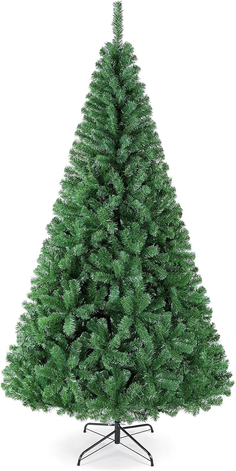 Yaheetech 7.5ft Artificial Full Spruce Christmas Tree, Artificial Xmas Tree with 1011 PVC Branch Tips and Foldable Metal Stand for Home, Party, Office Decoration, Holiday Décor Indoor & Outdoor, Green - Image 2