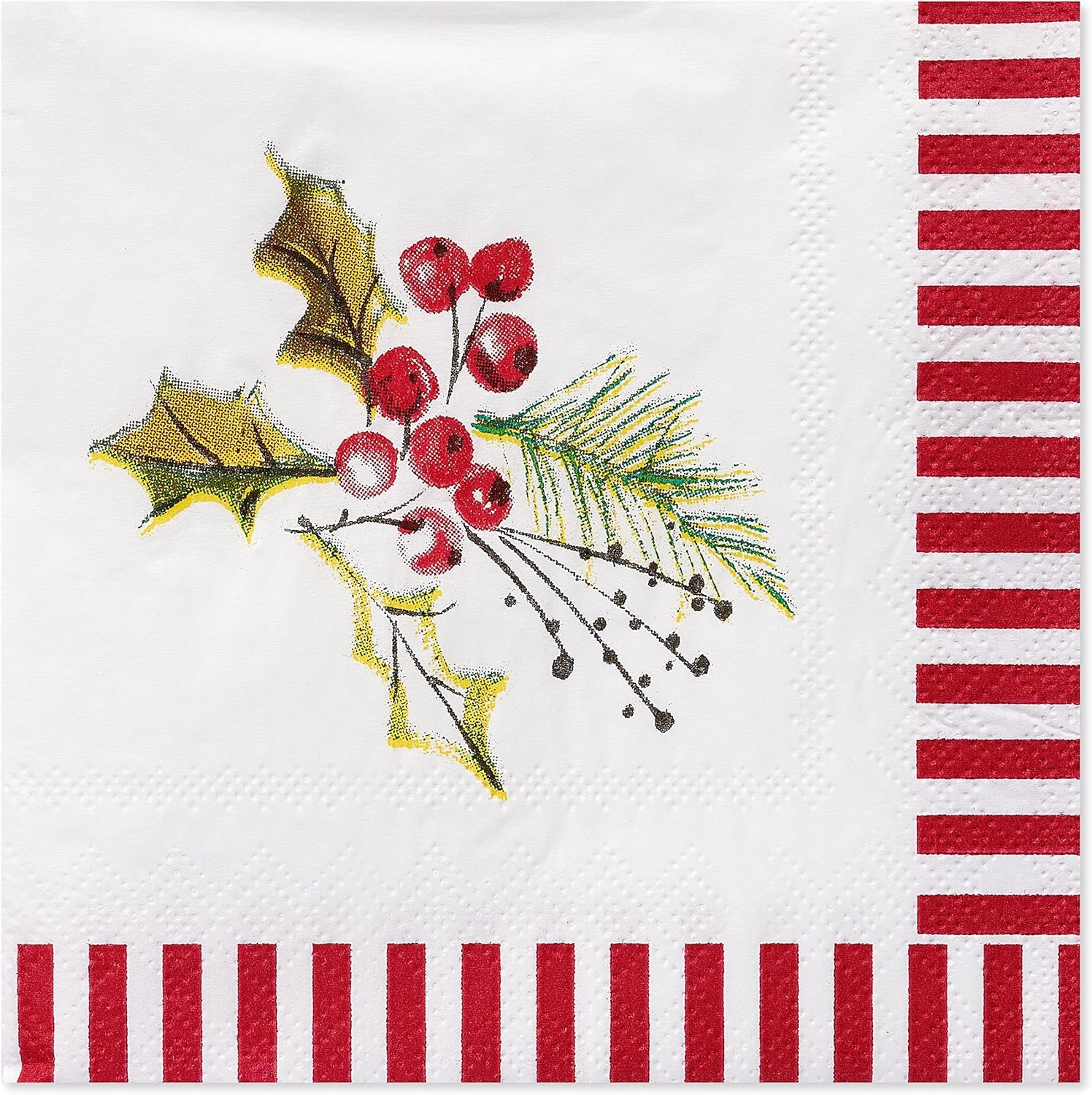 American Greetings 50-Count 5 in. x 5 in. Beverage Napkins by Kathy Davis, Christmas Party Supplies - Image 2