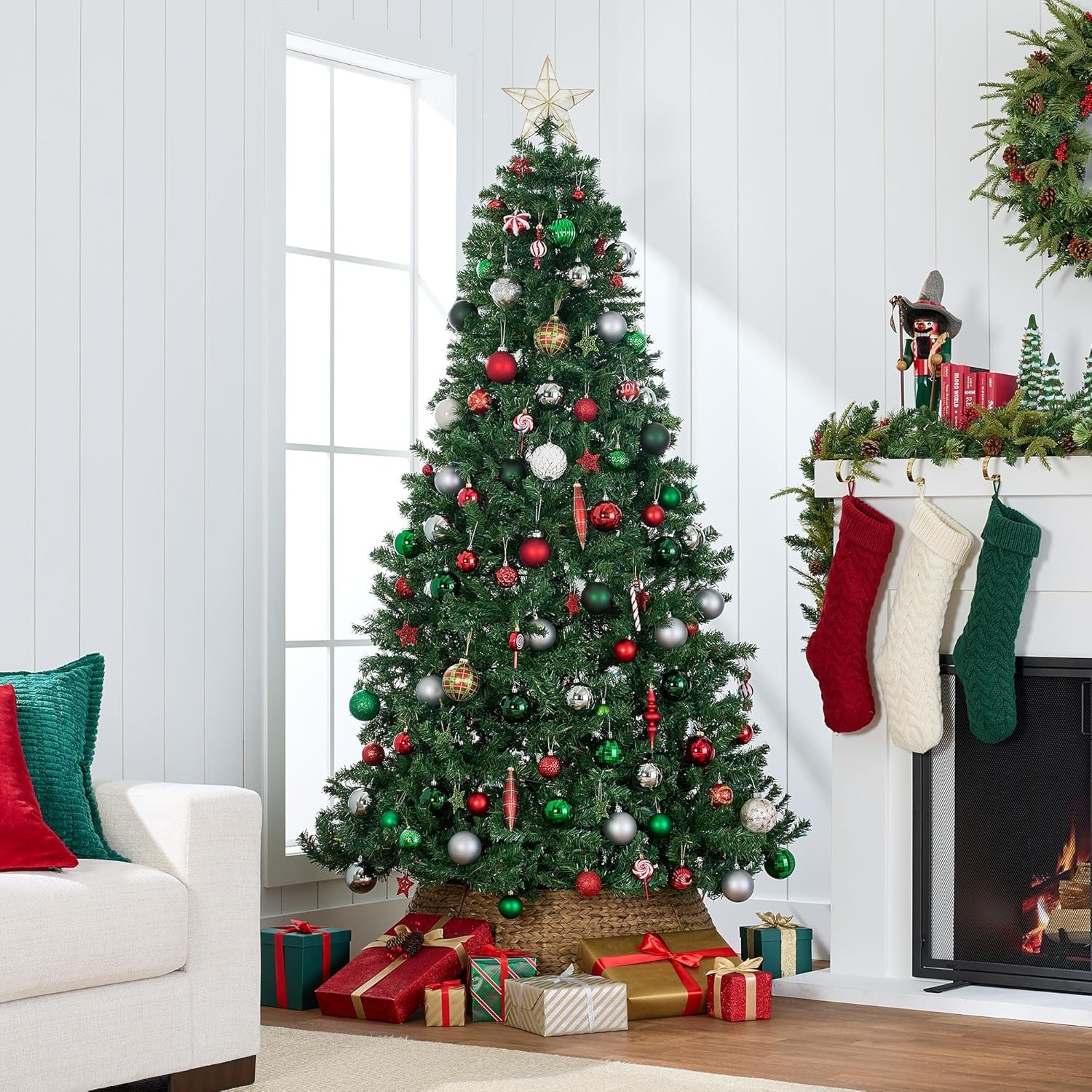 Best Choice Products Artificial Christmas Tree, 6ft Premium Unlit Realistic Spruce Holiday Décor w/Dense Branches, Easy Assembly, Metal Base - Image 3