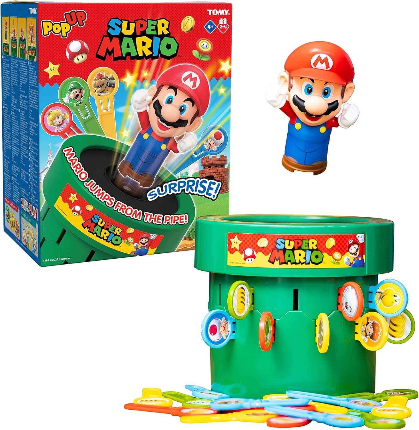 TOMY Pop Up Super Mario Kids Game - Super Mario Toys and Family Games for Game Night for Kids - Christmas Games and Ideas Board Games for Kids Ages 4 and Up - Image 2