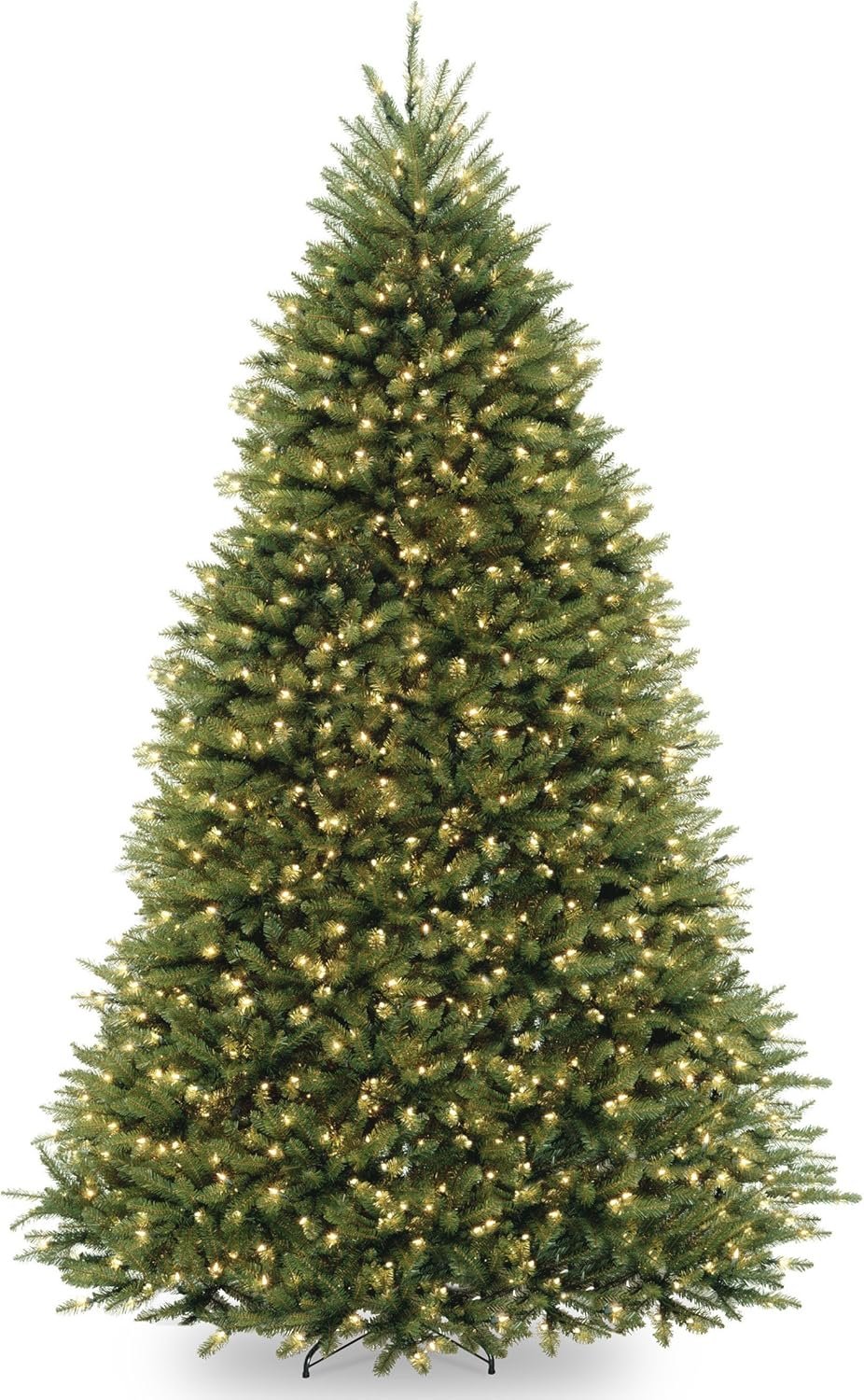 National Tree Company Pre-Lit Artificial Full Christmas Tree, Green, Dunhill Fir, White Lights, Includes Stand, 9 Feet - Image 2
